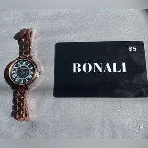 ULZZANG STAINLESS STEEL WATCH ⏱️ + $5 BONALI JEWELRY GIFT CARD